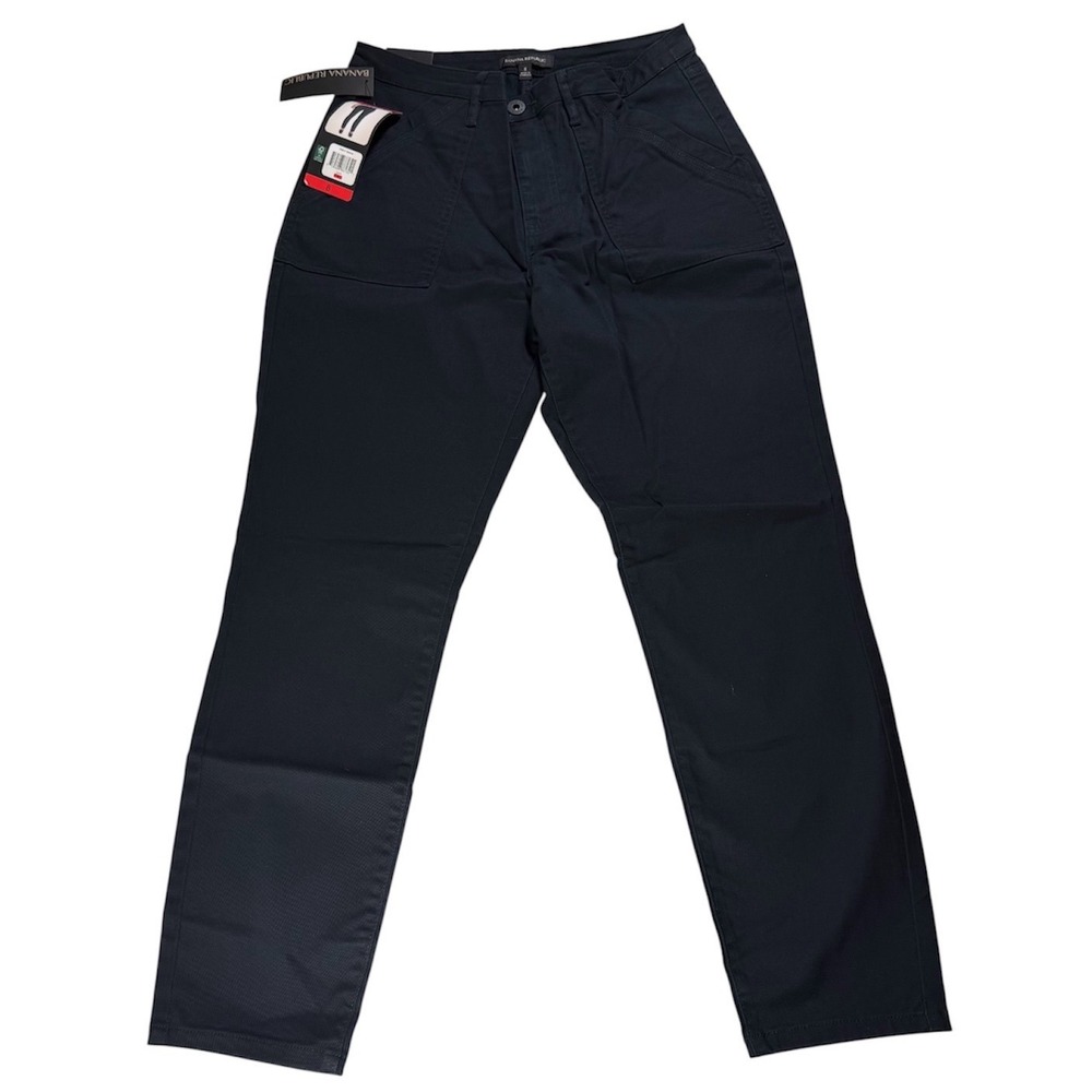 Banana Republic Womens Navy Blue High Rise Utility Straight Leg Pants Size 8 NWT